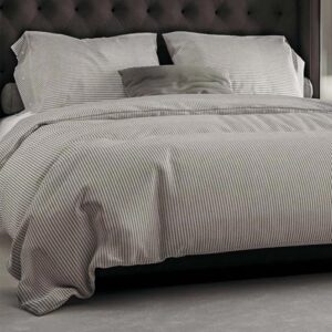 Dekbedovertrek Oxford Dark Grey - Yellow