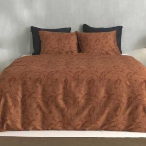 Dekbedovertrek Flori di Satinado Copper Orange Zo!Home