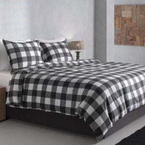 Dekbedovertrek Quattro di Lino Dark Grey