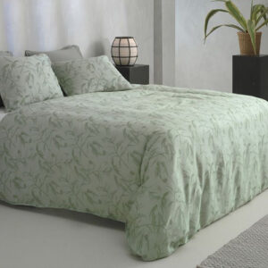 Dekbedovertrek Fiori di Satinado Foam Green Zo!Home