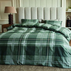Dekbedovertrek Tartan Check Green Riviera Maison