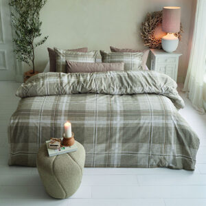 Dekbedovertrek Tartan Check Sand Riviera Maison
