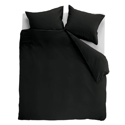 Dekbedovertrek Cotton Uni Black Ambiante