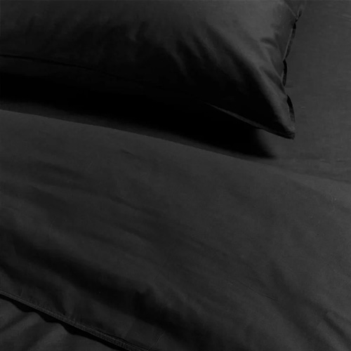 Dekbedovertrek Cotton Uni Black Ambiante