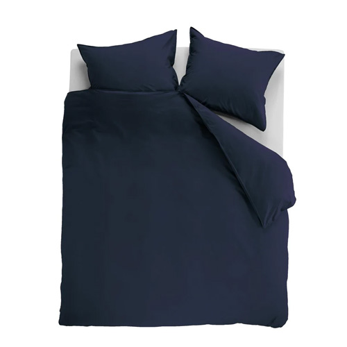 Dekbedovertrek Cotton Uni Dark Blue Ambiante