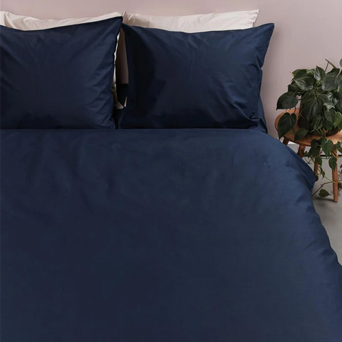 Dekbedovertrek Cotton Uni Dark Blue Ambiante