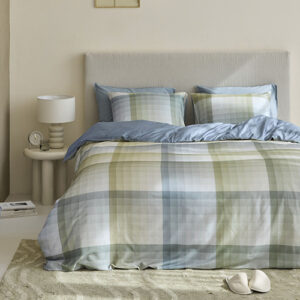 Dekbedovertrek Sil Blue Green Beddinghouse