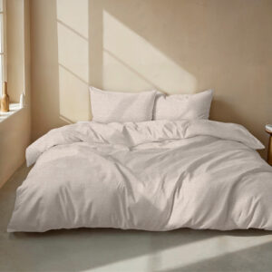 Dekbedovertrek Striscia di Lino Sandy Beige